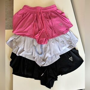 Set of three pairs of athletic shorts size small